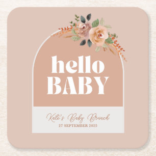 Dessous-de-verre Carré En Papier Dessous de verre en papier, Hello Baby, Baby showe