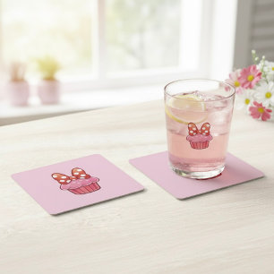 Dessous-de-verre Carré En Papier Dessous de verre en papier pour cupcake