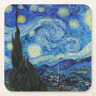 Dessous-de-verre Carré En Papier Dessous-de-verre en papier: VAN GOGH : LA NUIT STA