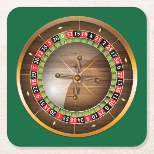 Dessous-de-verre Carré En Papier Dessous de verre européen très amusant Roulette Wh