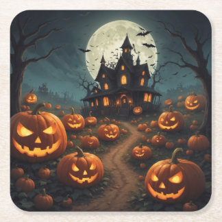 Dessous-de-verre Carré En Papier dessous de verre halloween
