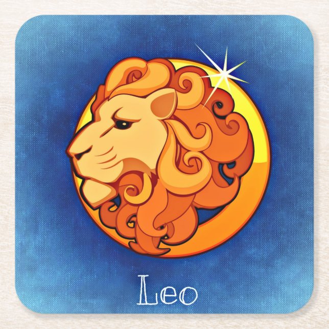 Dessous-de-verre Carré En Papier dessous de verre leo zodiac (Devant)
