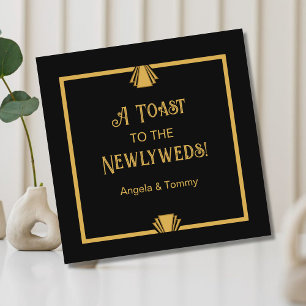 Dessous-de-verre Carré En Papier Dessous de verre Mariages Art déco Gatsby person