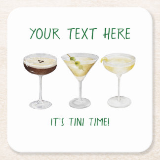 Dessous-de-verre Carré En Papier Dessous de verre Martini