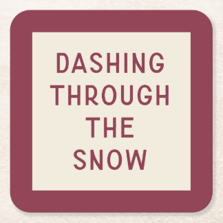 Dessous-de-verre Carré En Papier Dessous de verre minimaliste de typographie modern