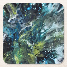 Dessous de verre, motif abstrait