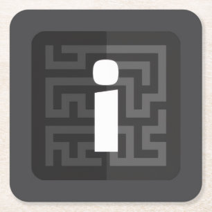 Dessous-de-verre Carré En Papier Dessous de verre officiel du bureau d'information