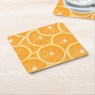Dessous-de-verre Carré En Papier Dessous de verre Orange Slices