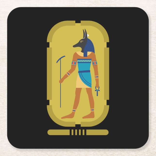 Dessous-de-verre Carré En Papier Dessous de verre papier Anubis (Devant)