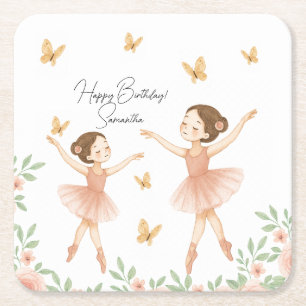 Dessous-de-verre Carré En Papier Dessous de verre papier Ballerina Anniversaire