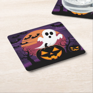 Dessous-de-verre Carré En Papier Dessous de verre papier carré Halloween.