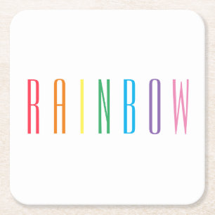 Dessous-de-verre Carré En Papier DESSOUS DE VERRE papier Carré RAINBOW