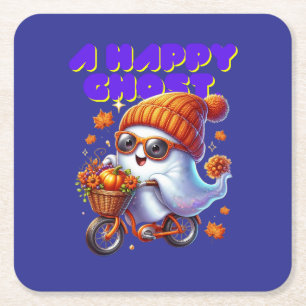 Dessous-de-verre Carré En Papier Dessous de verre papier Halloween Ghost Boo
