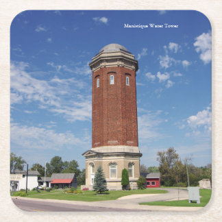 Dessous-de-verre Carré En Papier Dessous de verre papier Manistique Water Tower