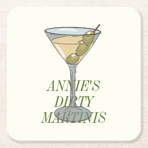 Dessous-de-verre Carré En Papier Dessous de verre papier Martini sale