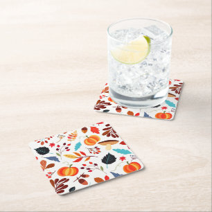 Dessous-de-verre Carré En Papier Dessous de verre papier Motif d'automne