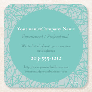 Dessous-de-verre Carré En Papier Dessous de verre promotionnel que vous customisez 