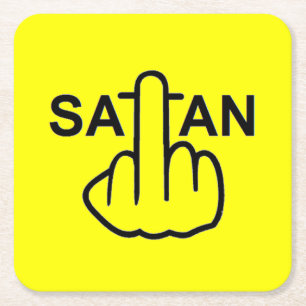 Dessous-de-verre Carré En Papier Dessous de verre Satan Flip