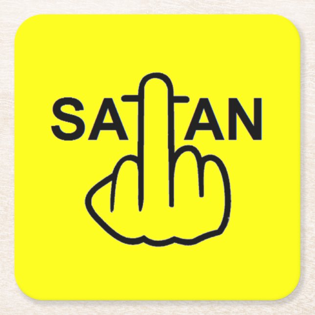 Dessous-de-verre Carré En Papier Dessous de verre Satan Flip (Devant)