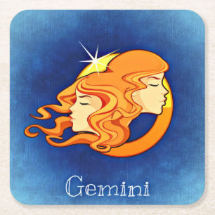 Dessous-de-verre Carré En Papier dessous de verre zodiac gemini