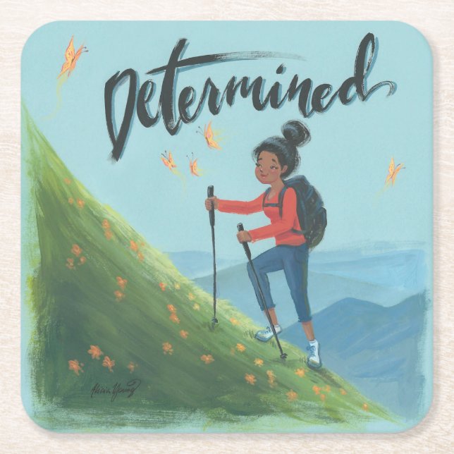 Dessous-de-verre Carré En Papier Déterminé ! (Devant)