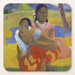 Dessous-de-verre Carré En Papier Deux femmes tahitiennes, Gauguin