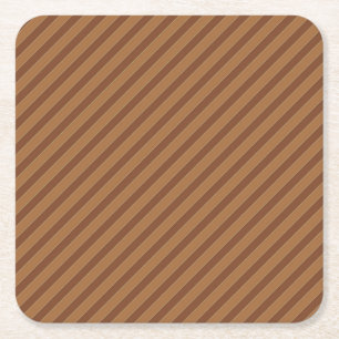 Dessous-de-verre Carré En Papier Diagonale Brown