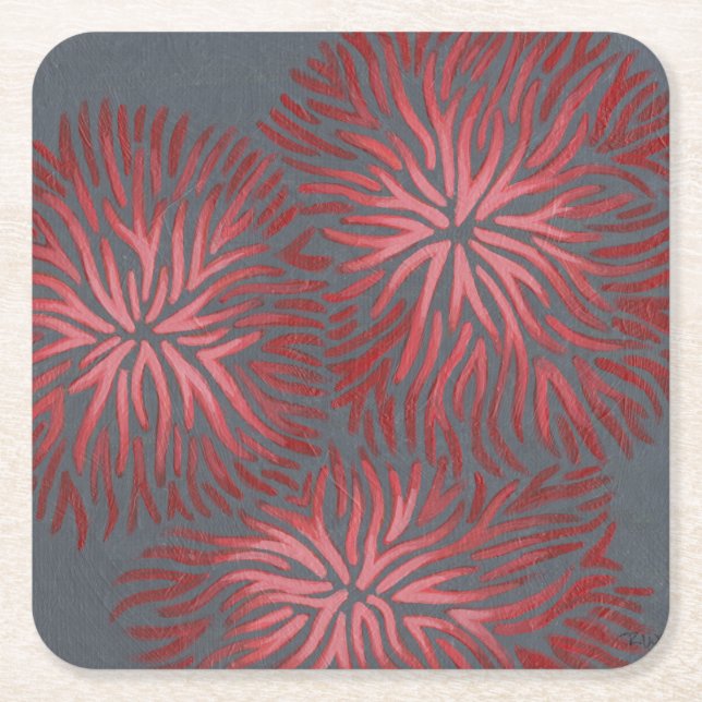 Dessous-de-verre Carré En Papier Dianthus II 2-up (Devant)