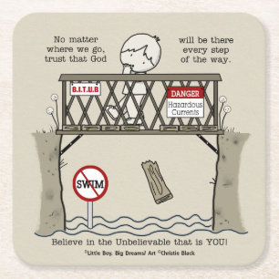 Dessous-de-verre Carré En Papier Dieu sera là