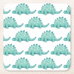 Dessous-de-verre Carré En Papier Dinosaur Stegosaurus motif