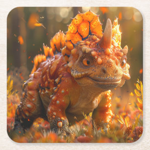Dessous-de-verre Carré En Papier Dinosaure