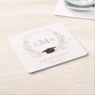 Dessous-de-verre Carré En Papier Diplôme de monographie de coquette