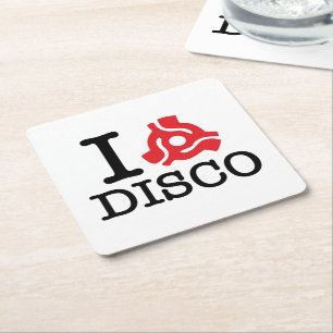 Dessous-de-verre Carré En Papier Discothèque de l'adaptateur I 45