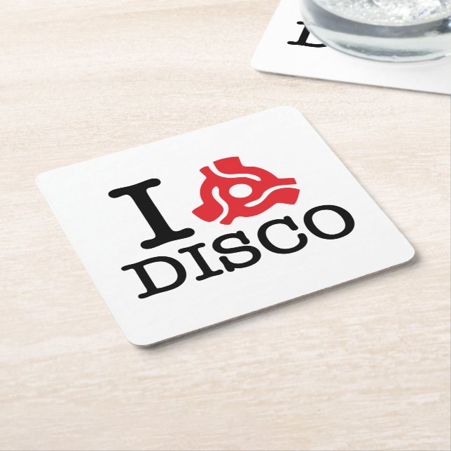 Dessous-de-verre Carré En Papier Discothèque de l'adaptateur I 45 (Incliné)