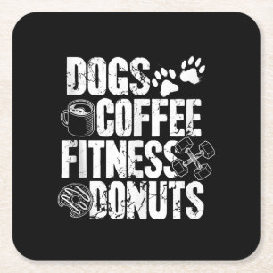 Dessous-de-verre Carré En Papier Dogs Coffee Ness Donuts