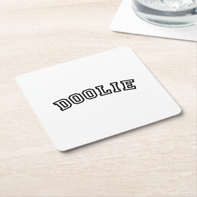 DESSOUS-DE-VERRE CARRÉ EN PAPIER DOOLIE (Incliné)
