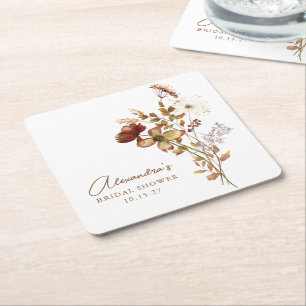 Dessous-de-verre Carré En Papier Douce personnalisée Terreux Nature Botanique Enter