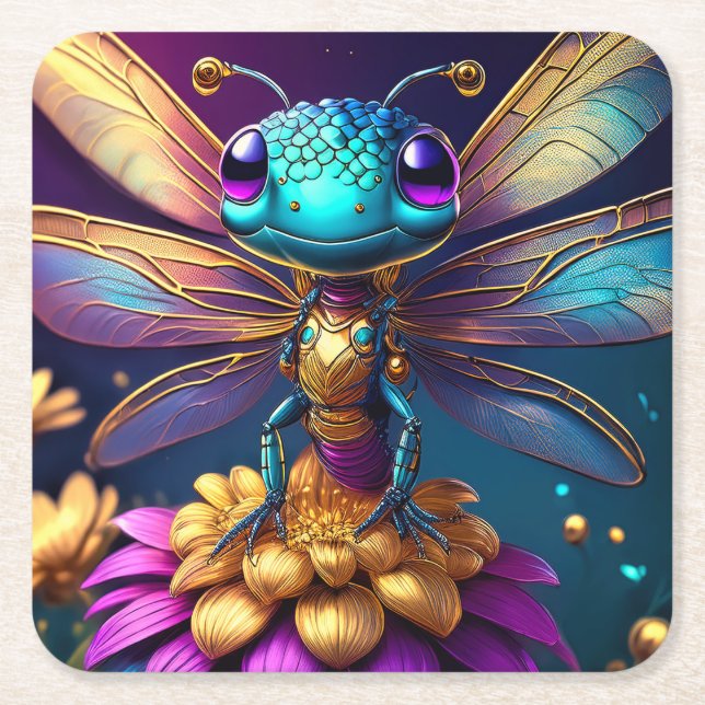 Dessous-de-verre Carré En Papier Dragonfly Dreaming Zephyr (Devant)