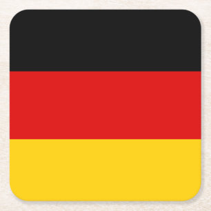 Dessous-de-verre Carré En Papier Drapeau allemand