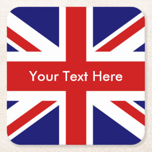 Dessous-de-verre Carré En Papier Drapeau britannique Union Jack