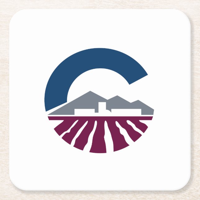 Dessous-de-verre Carré En Papier Drapeau de Chandler, Arizona (Devant)