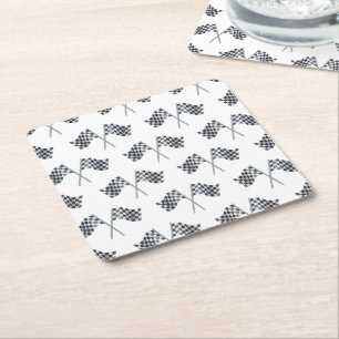 Dessous-de-verre Carré En Papier Drapeau de course Baby shower Napkin
