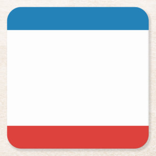 Dessous-de-verre Carré En Papier Drapeau de Crimée