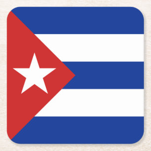 Dessous-de-verre Carré En Papier Drapeau de Cuba