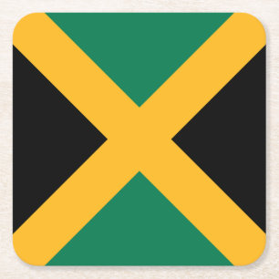 Dessous-de-verre Carré En Papier Drapeau de la Jamaïque