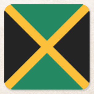 Dessous-de-verre Carré En Papier Drapeau de la Jamaïque
