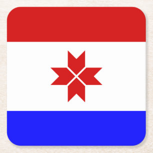 Dessous-de-verre Carré En Papier Drapeau de la Mordovie