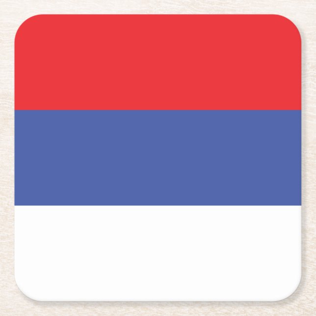 Dessous-de-verre Carré En Papier Drapeau de la Republika Srpska (Devant)