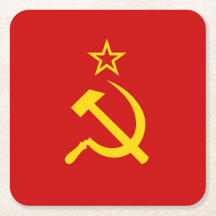 Dessous-de-verre Carré En Papier drapeau de l'URSS