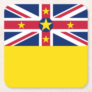 Dessous-de-verre Carré En Papier Drapeau de Niue